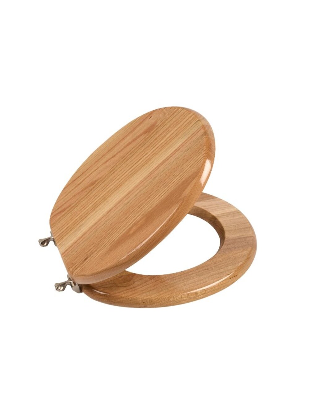 Toilet Seat, Oak Wood, Solid Wood, High Gloss Finish, PIKLiDS (Round)